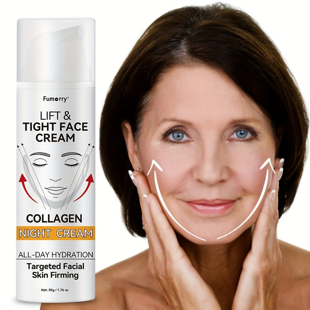 Snail Mucin Collagen Night Cream Firming Lifting Tightening Hydrating Moisturizing Anti-Aging Face Cream Soft Elastic Skin All Skin Types