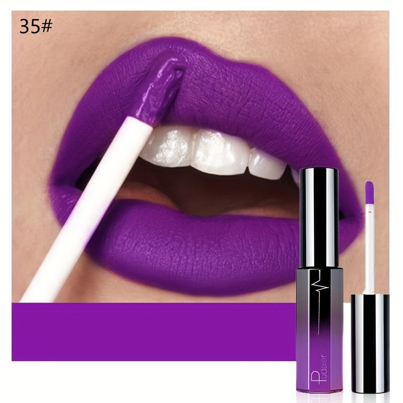 Semi-Matte Liquid Lip Color in Six Numbered Shades with 9.3cm Gradient Tube and Wand Applicator