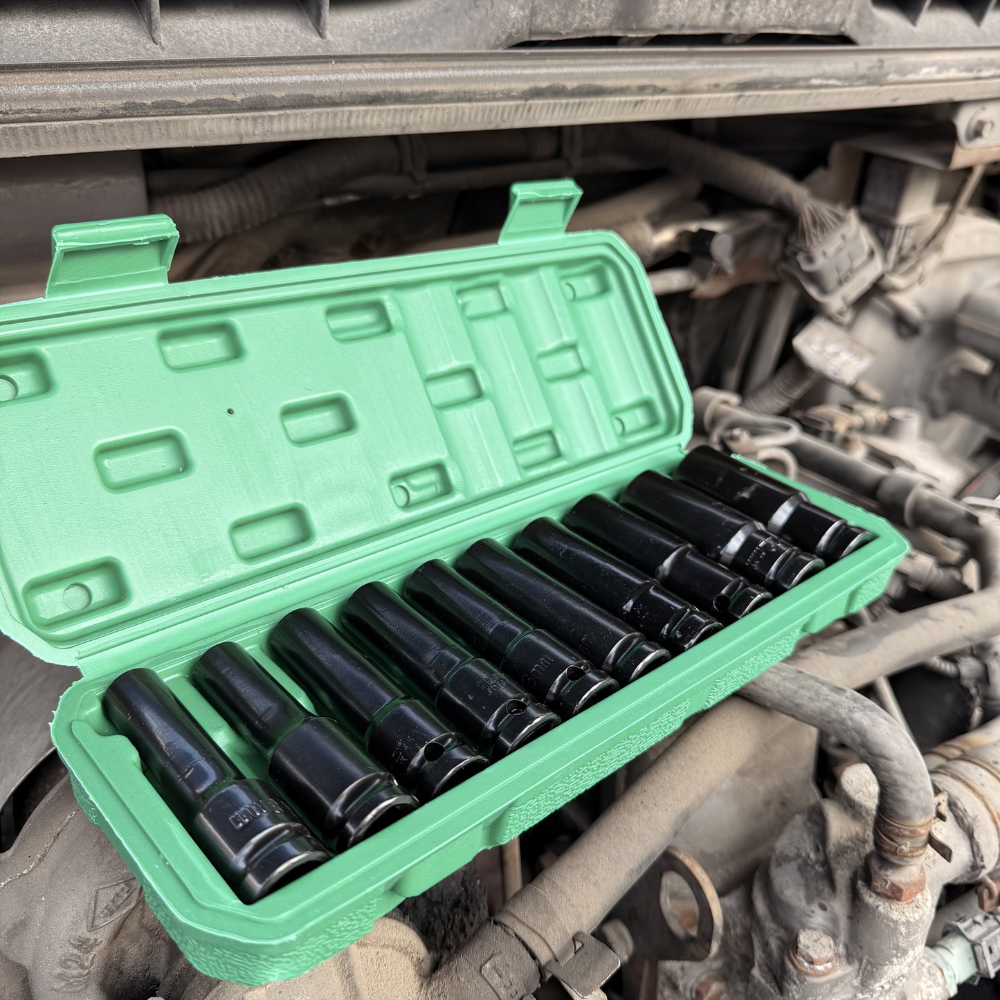 1/2 Inch Deep Impact Socket Set – Chrome Vanadium Steel for Tire Removal, Mechanical Repairs & Car Maintenance | Compatible with Electric