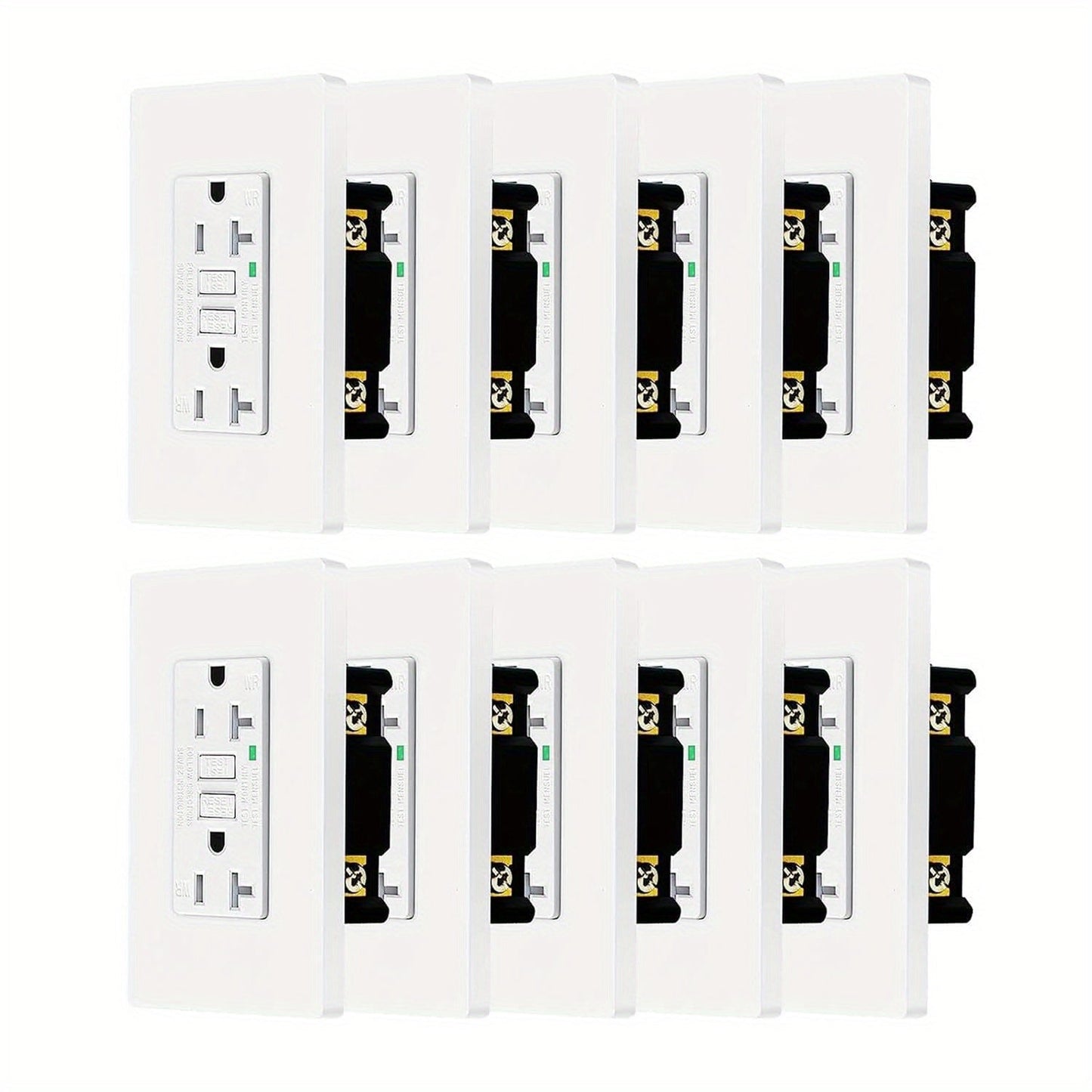 GFCI Outlet 20 Amp Tamper Resistant WR Weather Resistant with Wall Plate ETL Listed for Home Cooking, Dining and Outdoor Meals