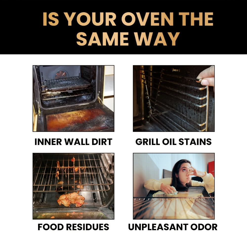 Oven Cleaner Foam Spray 3-Pack Stove & Grill Degreaser Removes Stubborn Baked-On Grease for Home Cooking, Dining and Outdoor Meals