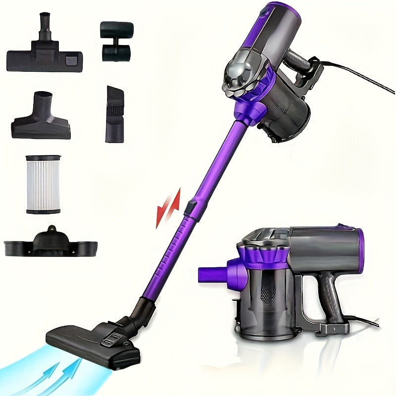 600W 4-in-1 Handheld Stick Vacuum Cleaner 20Kpa Strong Suction Low Noise Design - Portable for Pet Hair