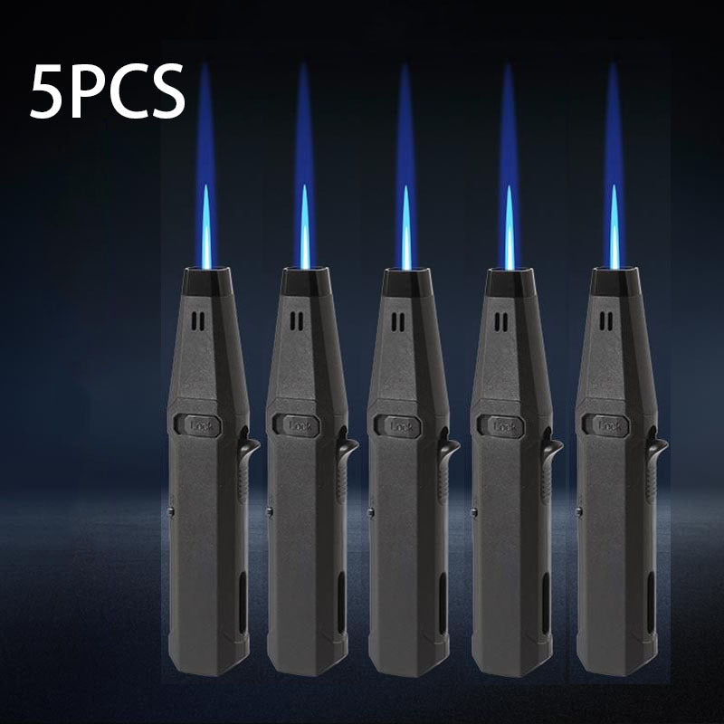 1300°F Torch Lighter 5pcs Blue Flame Windproof Refillable with Safety Lock - Jet Flame for Candles