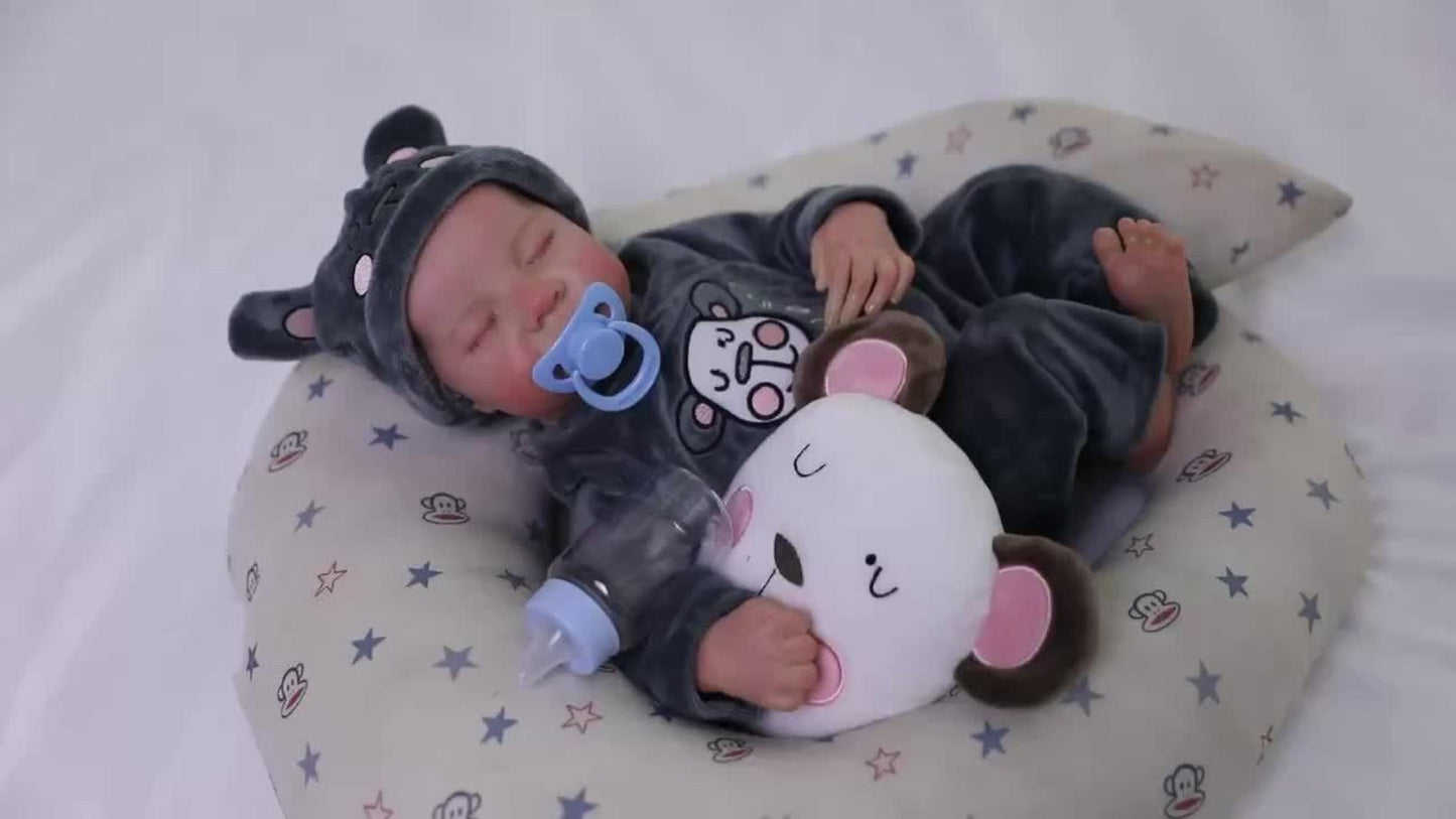 Reborn Baby Doll 18 Inch 45CM Lifelike Newborn Doll Only No Accessories, Realistic Baby Body, Safe for Kids Ages 3+