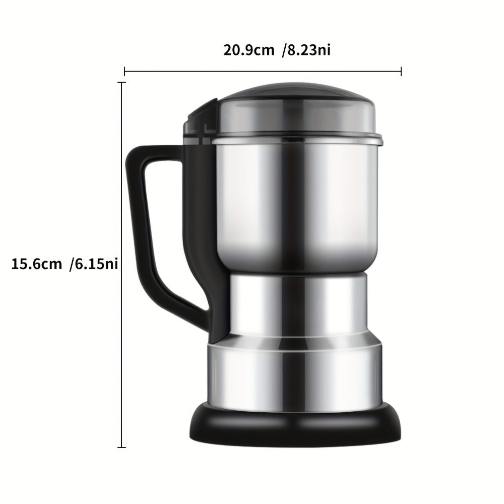 Coffee Bean Grinder 300W 8-Blade Stainless Steel 400g 14oz Large Up to 36 Cups 10-Second for Entryways, Bedrooms and Living Spaces