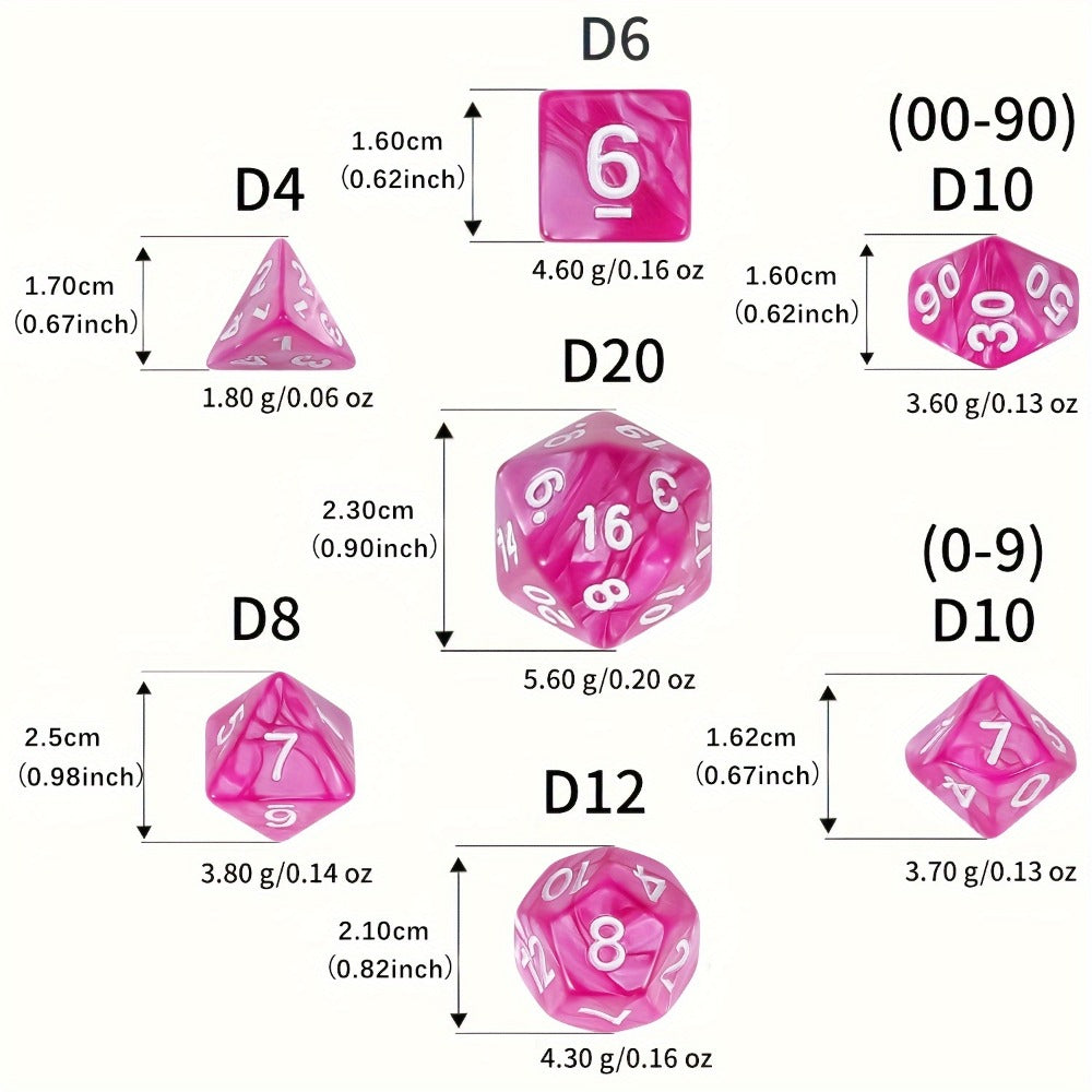 DND Polyhedral Dice Set 25 Sets 175pcs, Double Color D4 D6 D8 D10 D12 D20 for Dungeons & Dragons RPG MTG Tabletop Games