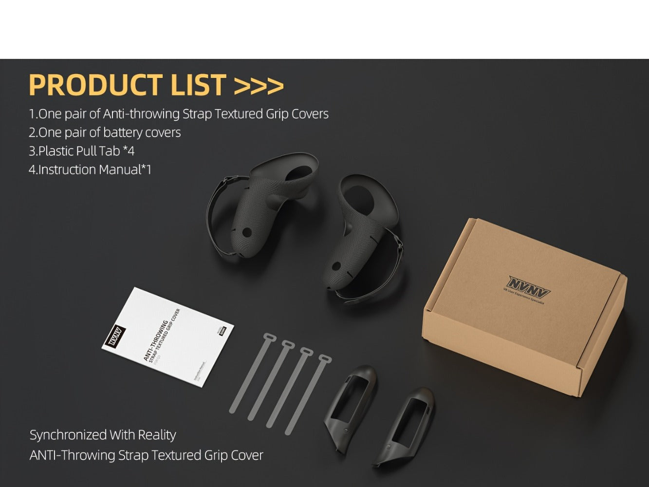 Meta Quest 3 & 3S Controller Grip Cover Silicone Hand Strap Protector โ Anti-Throw Knuckle Strap Adjustable Battery Opening VR Controller