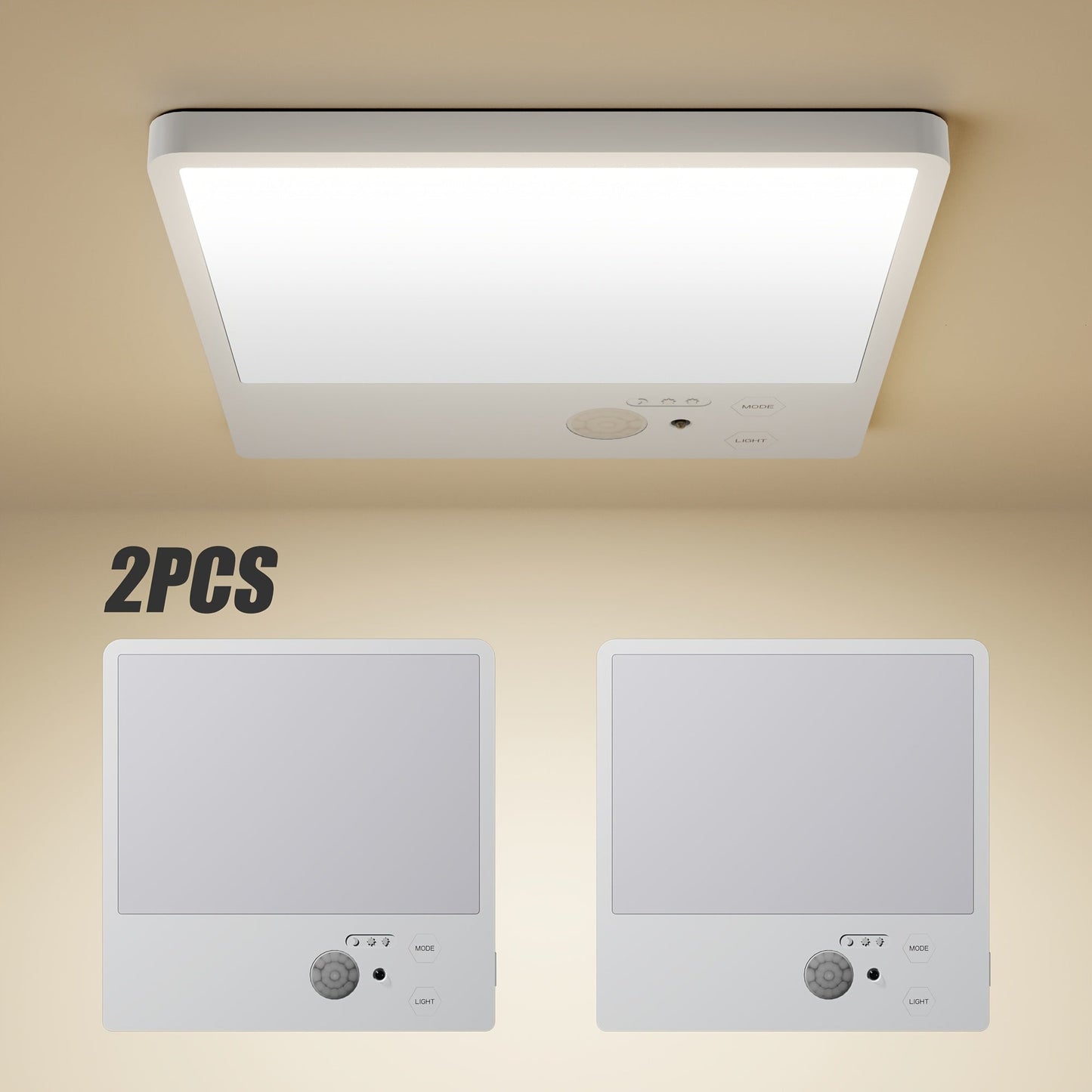 Wireless LED Ceiling Light Motion Sensor Rechargeable Battery Powered 3 Color Temperatures for Home Cooking, Dining and Outdoor Meals