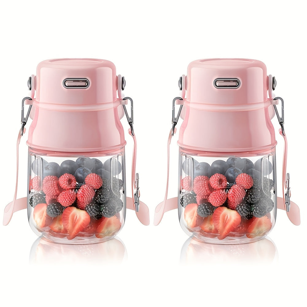 Personal Blender USB-C Rechargeable 27oz - 10-Blade Portable Smoothie Blender with Shoulder Strap