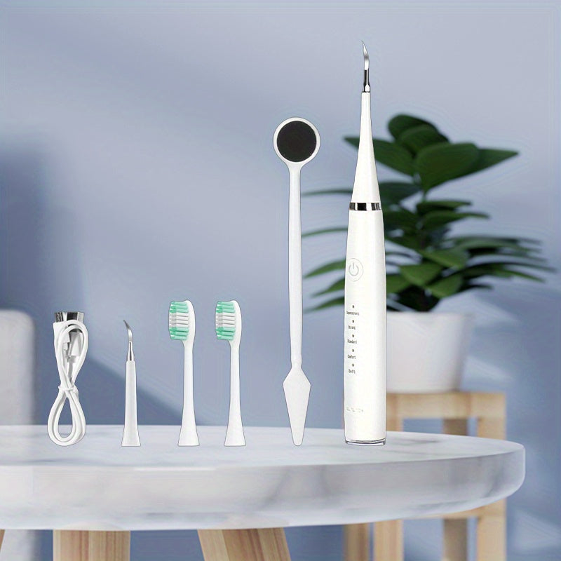 Electric Toothbrush Kit USB Rechargeable – Multi-Accessory Dental Care Set with Travel Case, Replaceable Brush Heads