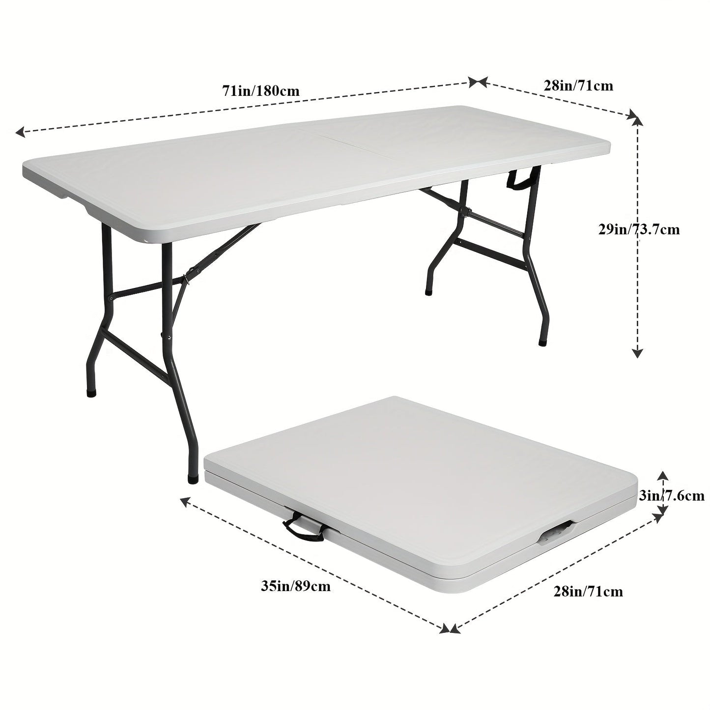 Folding Tables shown in the White-6ft option