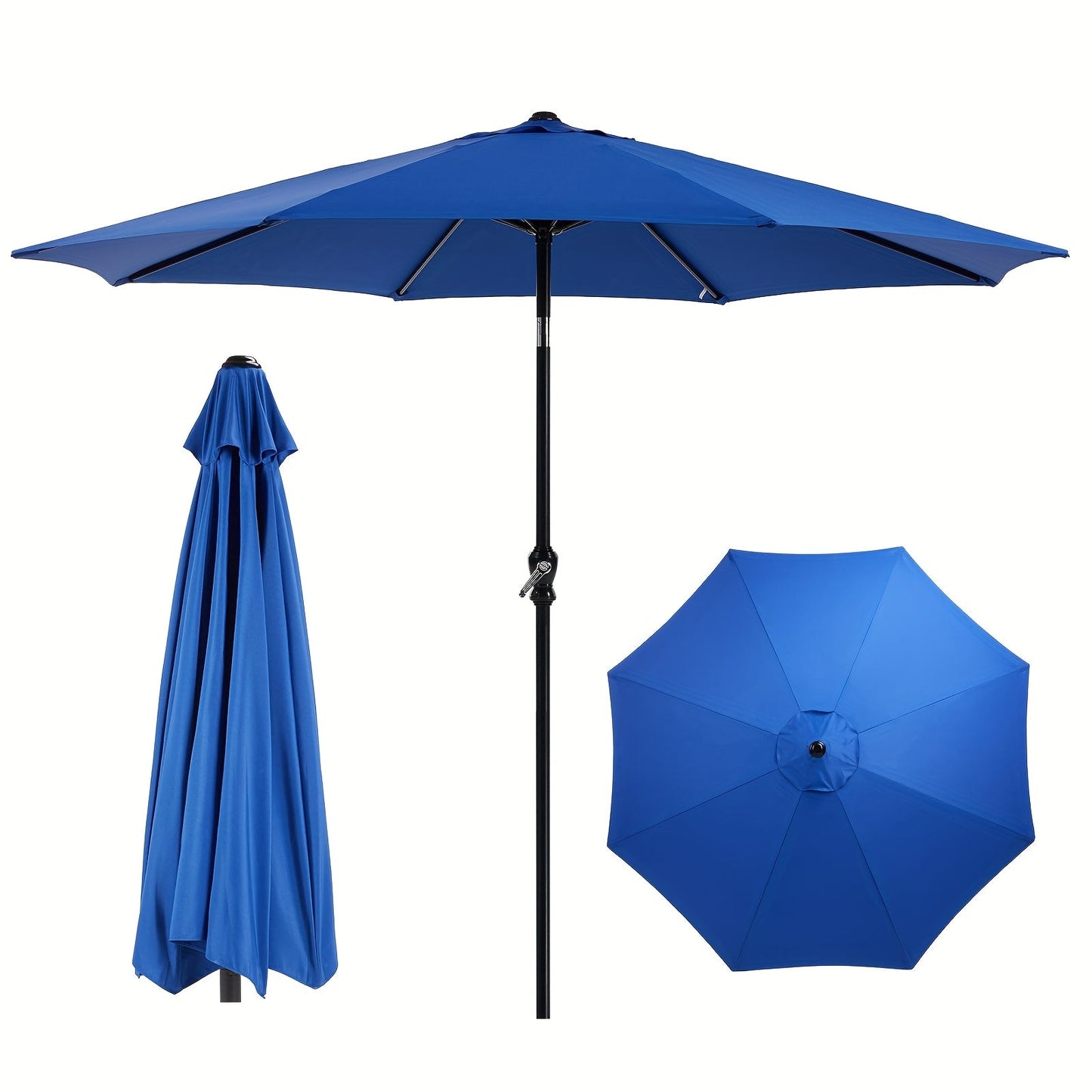 Beach Umbrella shown in the Blue, 9' X 9' Umbrellas option