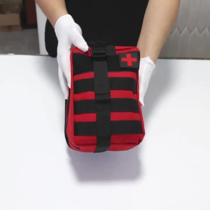 379-Piece First Aid Kit with Multi-Section Organizer Backpack, Internal Holders and Three Case Colors