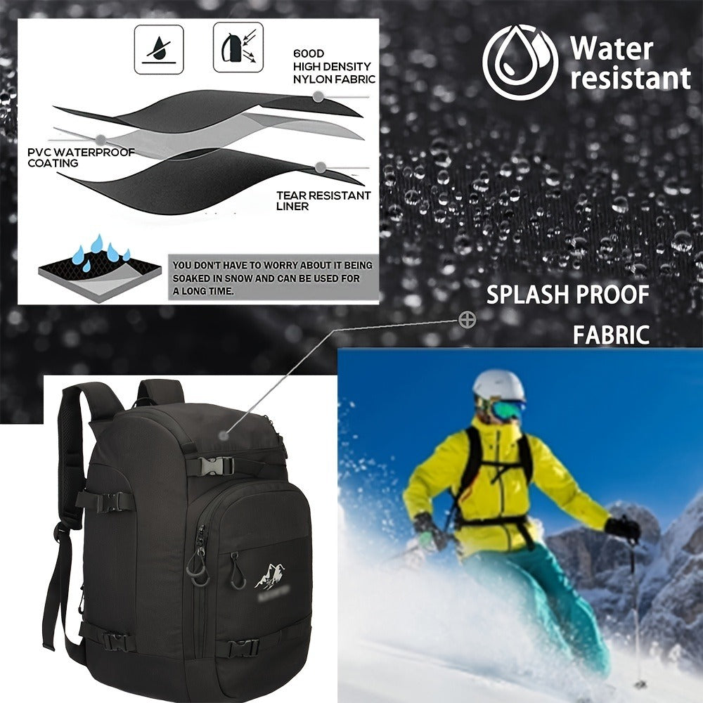 Ski Boot Bag Snowboard Backpack 40-50L Large Capacity Snow Gear Bag for Skiing Helmet Goggles Gloves Snowboard Accessories Winter Sports