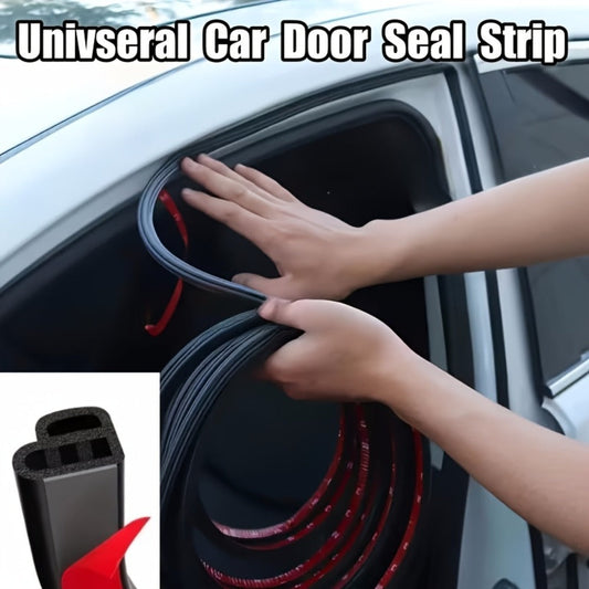 Car Door Seal Strip – 16.73ft Universal Self-Adhesive Rubber Weatherstrip for Noise Reduction & Sound Insulation, Fits Cars, Trucks