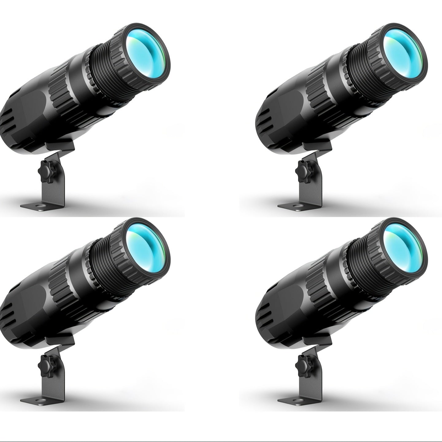 10W RGBW LED Pinspot Stage Light with Remote and Manual Focus shown in the 4pcs option