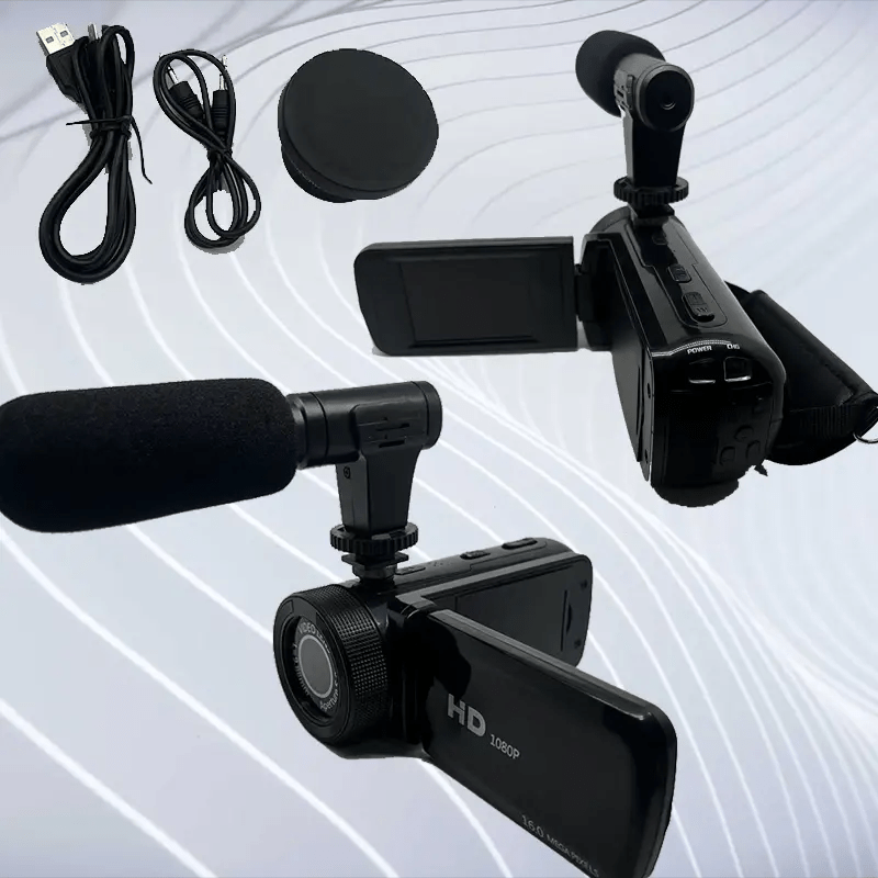 1080P Digital Camera with 2.7" Rotatable Screen 16x Zoom Built-in Mic & Fill Light, 16MP CMOS, 32GB Card