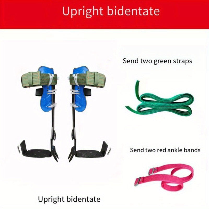 Tree Climbing Spikes Gear Set with Ankle Straps Portable Climbing Tools for Tree Maintenance Fruit Harvesting Hunting Observation Outdoor