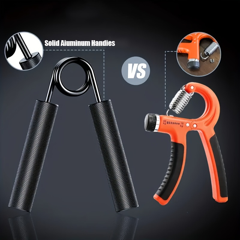Hand Grip Strengthener Set 4pcs Heavy Duty Metal – Forearm & Wrist Trainer 50LB to 200LB Resistance, Finger Exerciser for Muscle Building