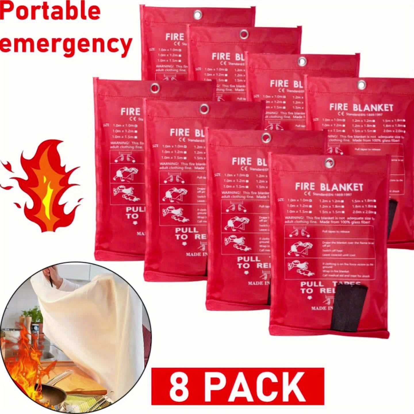 Fiberglass Fire Blanket for Home Kitchen Camping ā Emergency Fireproof Blanket, Flame Retardant Heat Resistant, 39x39 Inch ā 1/2/4/8/12 Pack