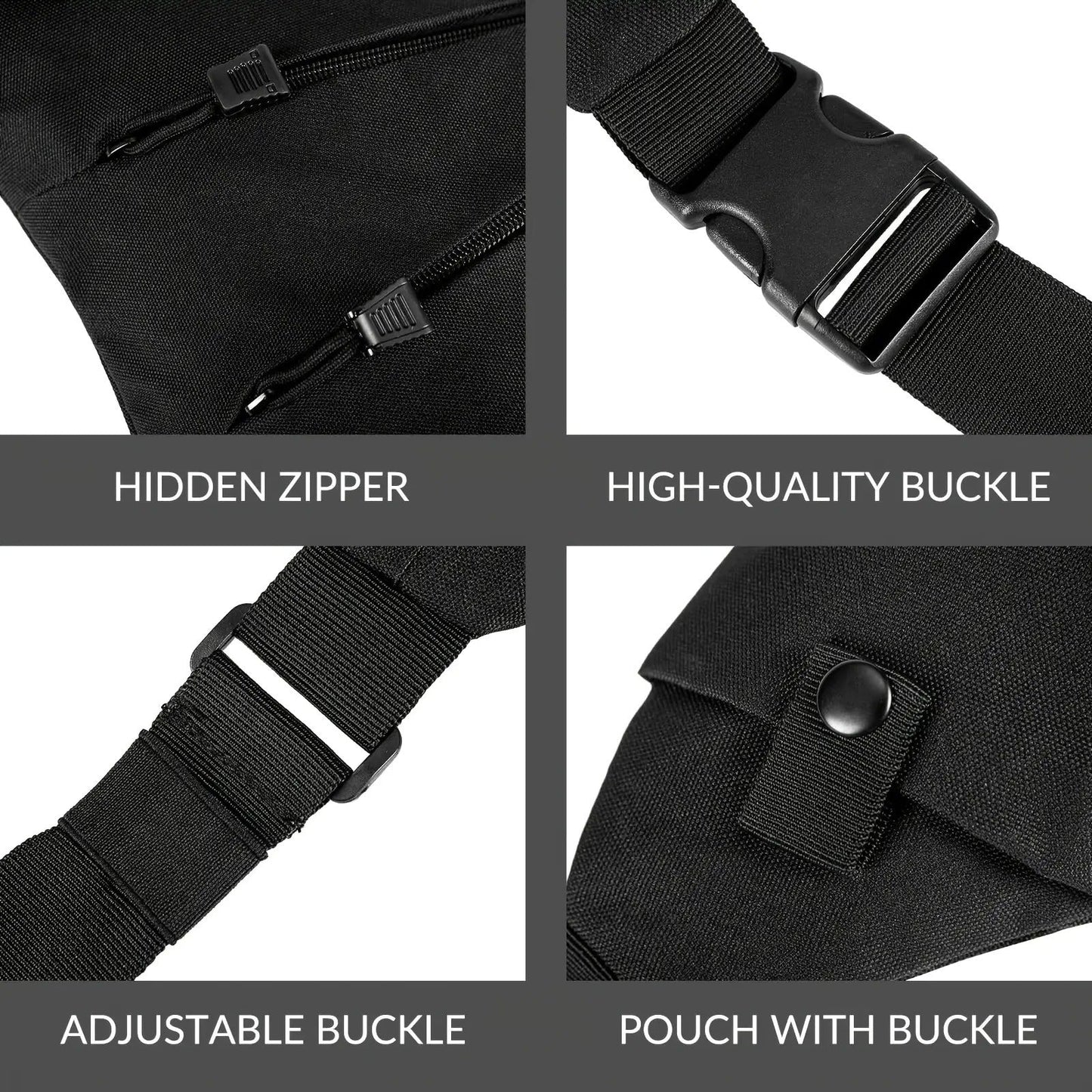 Anti-Theft Sling Bag Men Crossbody Chest Pack Oxford – Lightweight Shoulder Bag with Adjustable Strap, Multiple Compartments & Zipper