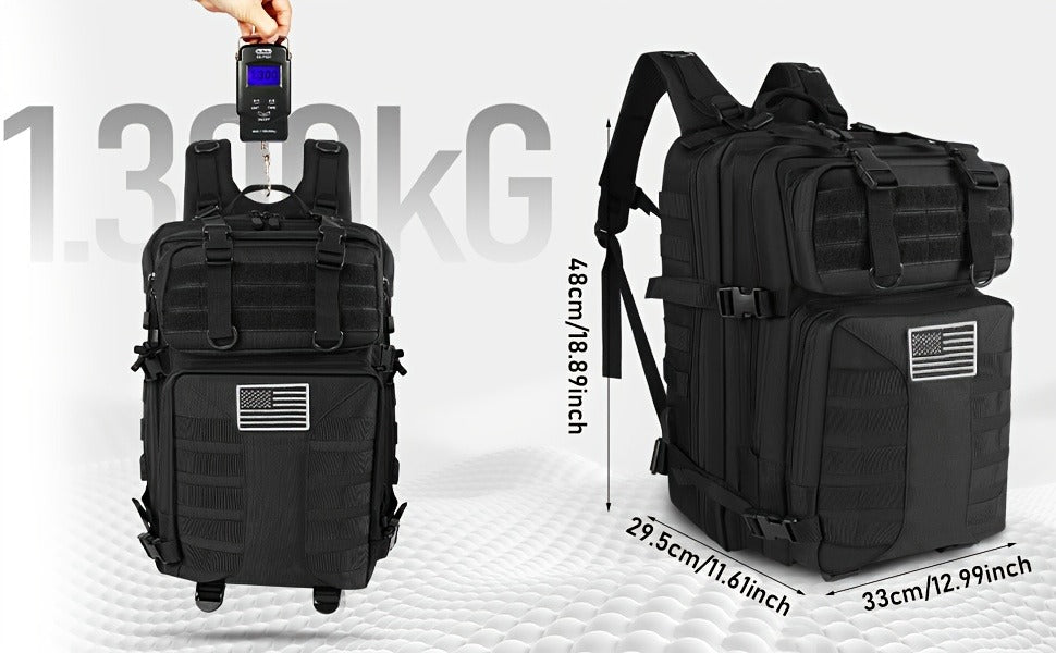 Tactical Military Backpack 50L – Large Capacity Molle Rucksack for Camping, Hiking, Hunting, Fishing & Travel