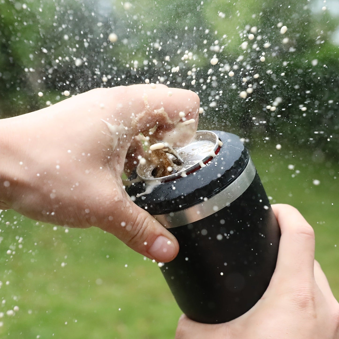 Can Cooler Insulated Stainless Steel 4-in-1 for 12 oz Standard Slim Can & Beer Bottle – Double Wall Sweat-Proof Beer Koozie for Camping