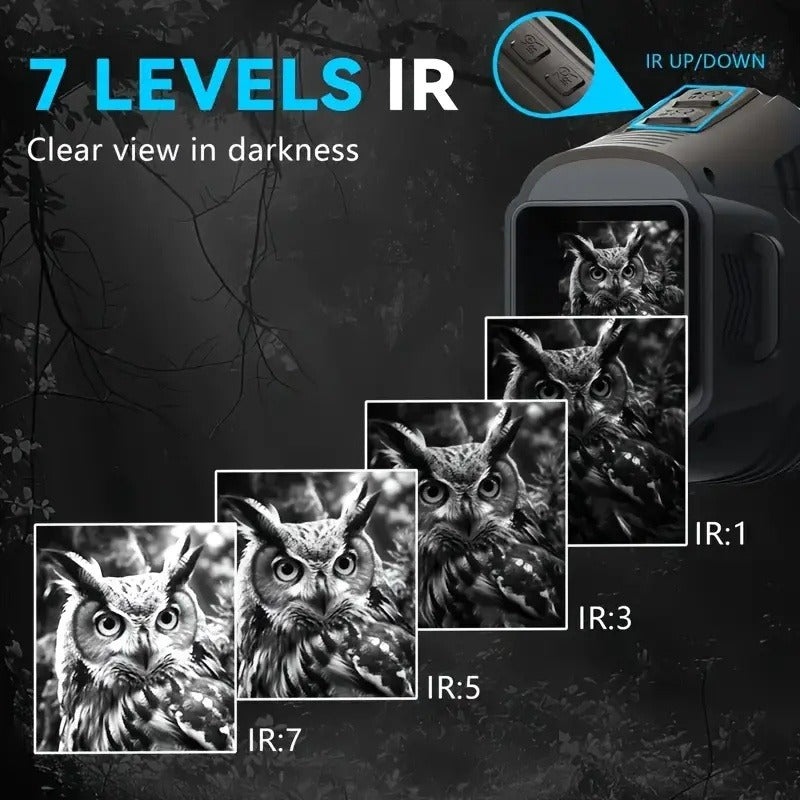 Infrared Night Vision Monocular – HD 1080P / 4K Ultra HD | USB Rechargeable Digital Night Vision Scope | 8x28mm Telescope Camera for Hunting