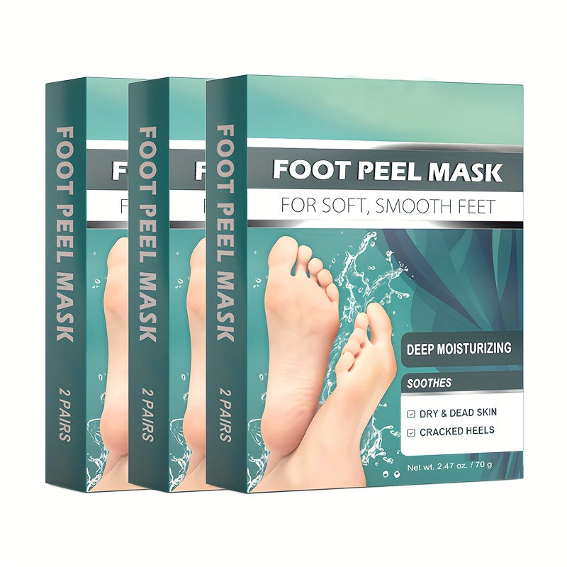 Foot Peel Mask Exfoliating Socks Dead Skin Remover Moisturizing Firming Brightening Hypoallergenic Peeling Treatment for Dry Cracked Heels