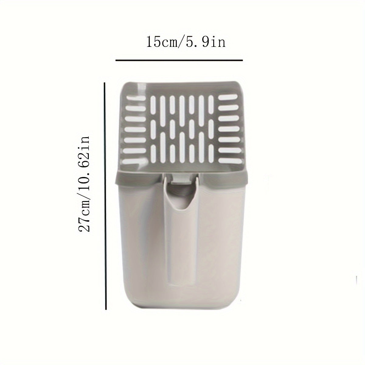 Cat Litter Scoop with Waste Bag Holder – Durable Plastic Litter Shovel with Removable Garbage Bag Dispenser