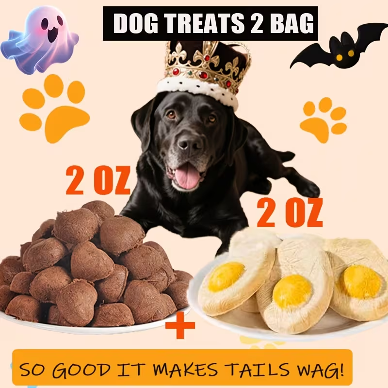 Freeze-Dried Dog Treats Assorted Pack – High Protein Chicken Duck & Egg Yolk Chews, Grain-Free Natural Training Rewards