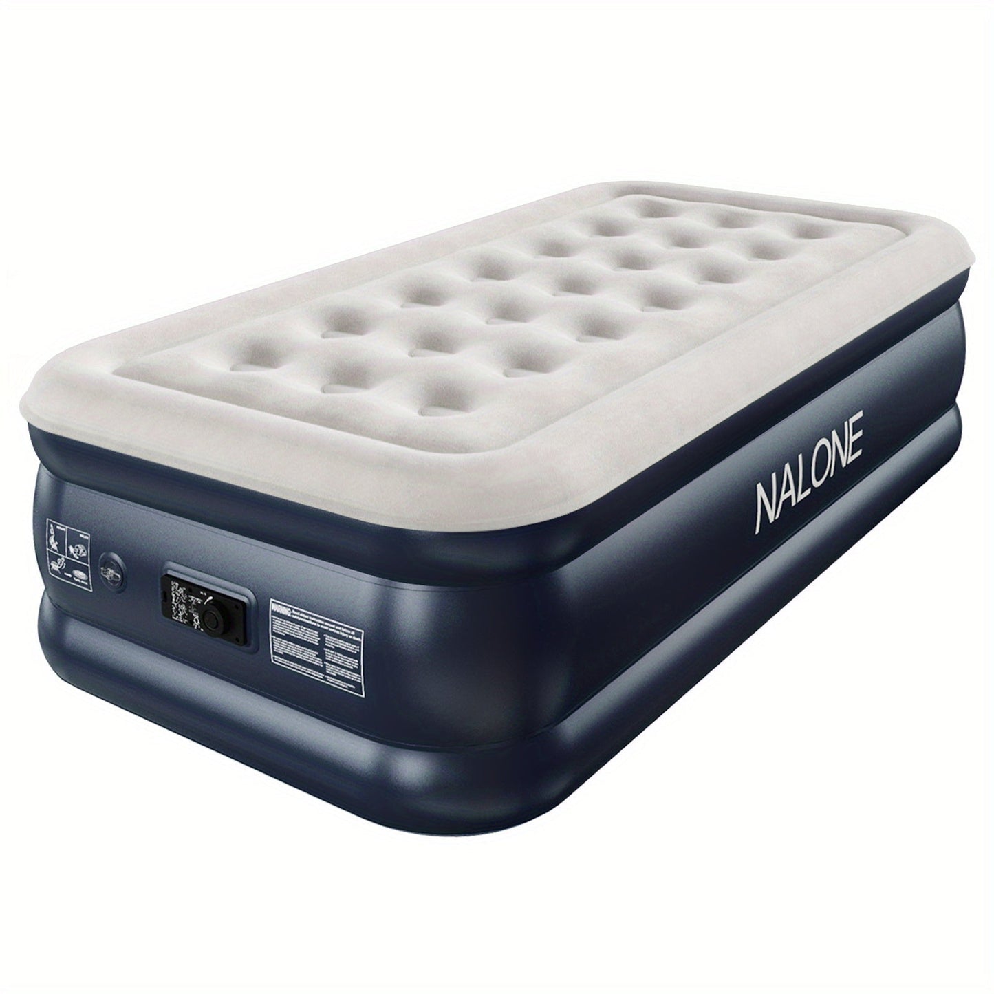 Air Mattress with Built-In Pump, 18'' Self-Inflating Portable Air Bed for Home, Camping & Travel