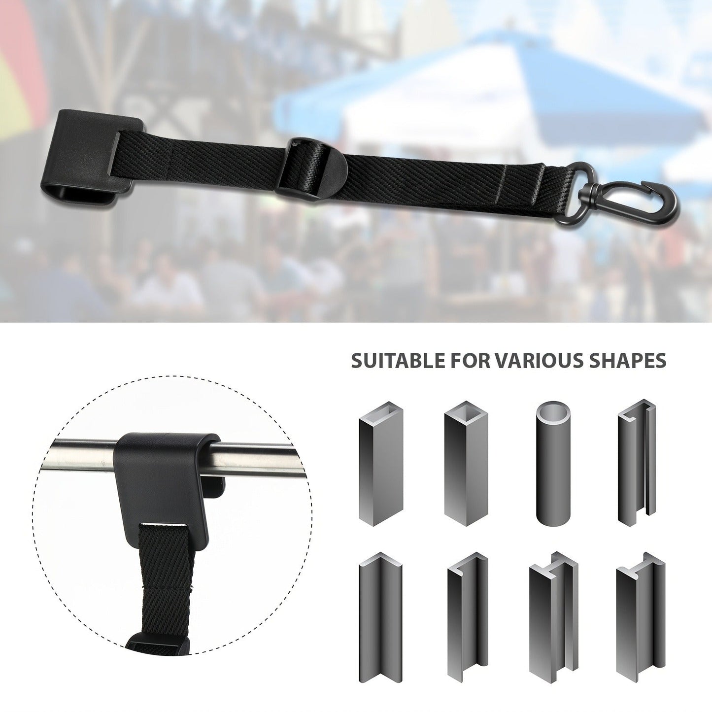 Canopy Hanging Clips for Tent & Vendor Booth – Heavy Duty Clip Set for Hanging Signs, Flags, Lanterns & Banners
