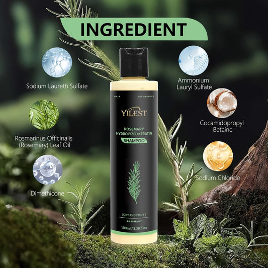 Rosemary Shampoo for Hair Growth & Volume – Enriched with Rosemary Extract, Amino Acids & Plant Squalane | Strengthening