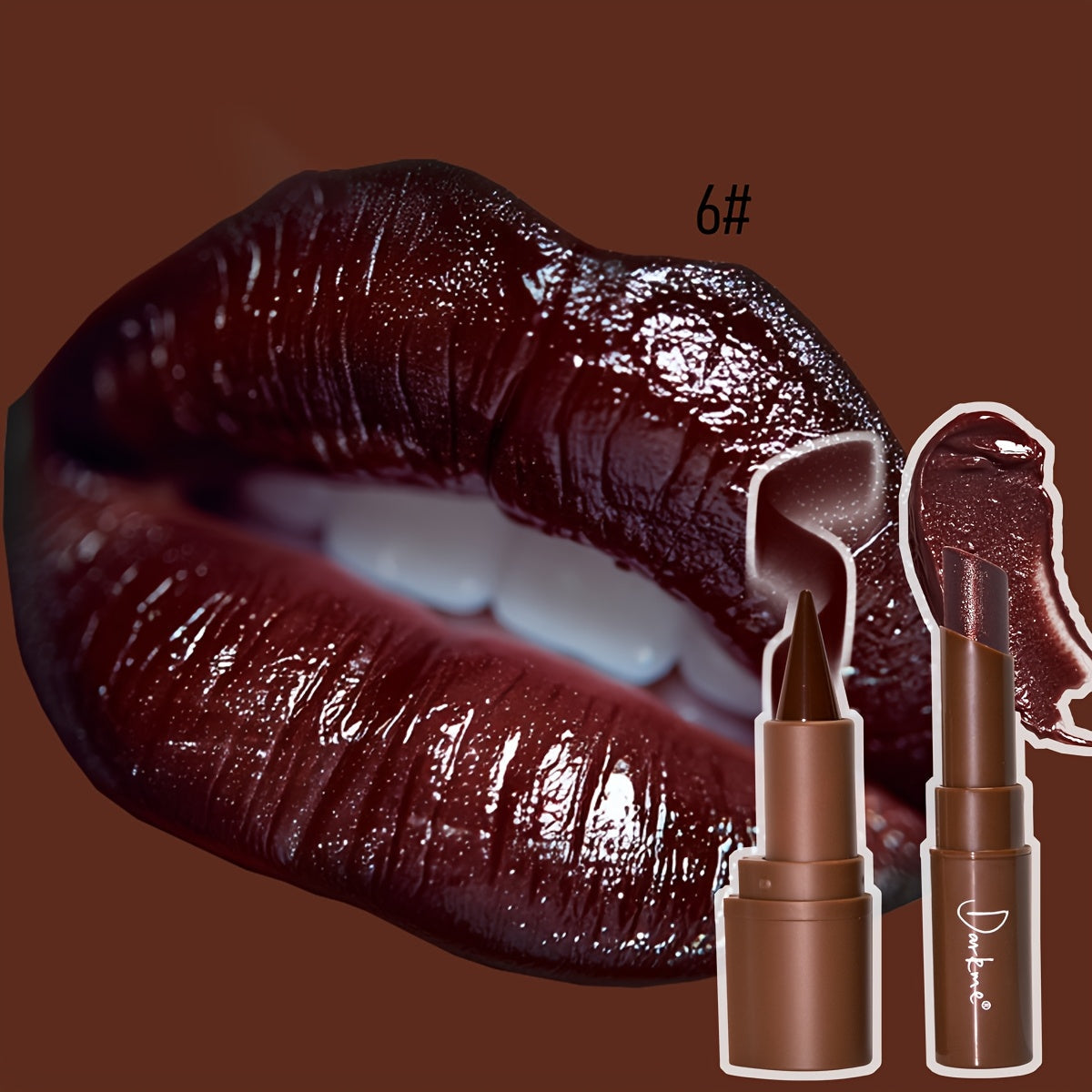 Metallic Lipstick & Lip Liner Pen Set for Women, 3D Full Lip Shape High-Shine Glossy Finish, Smudge-Proof All-Day Wear