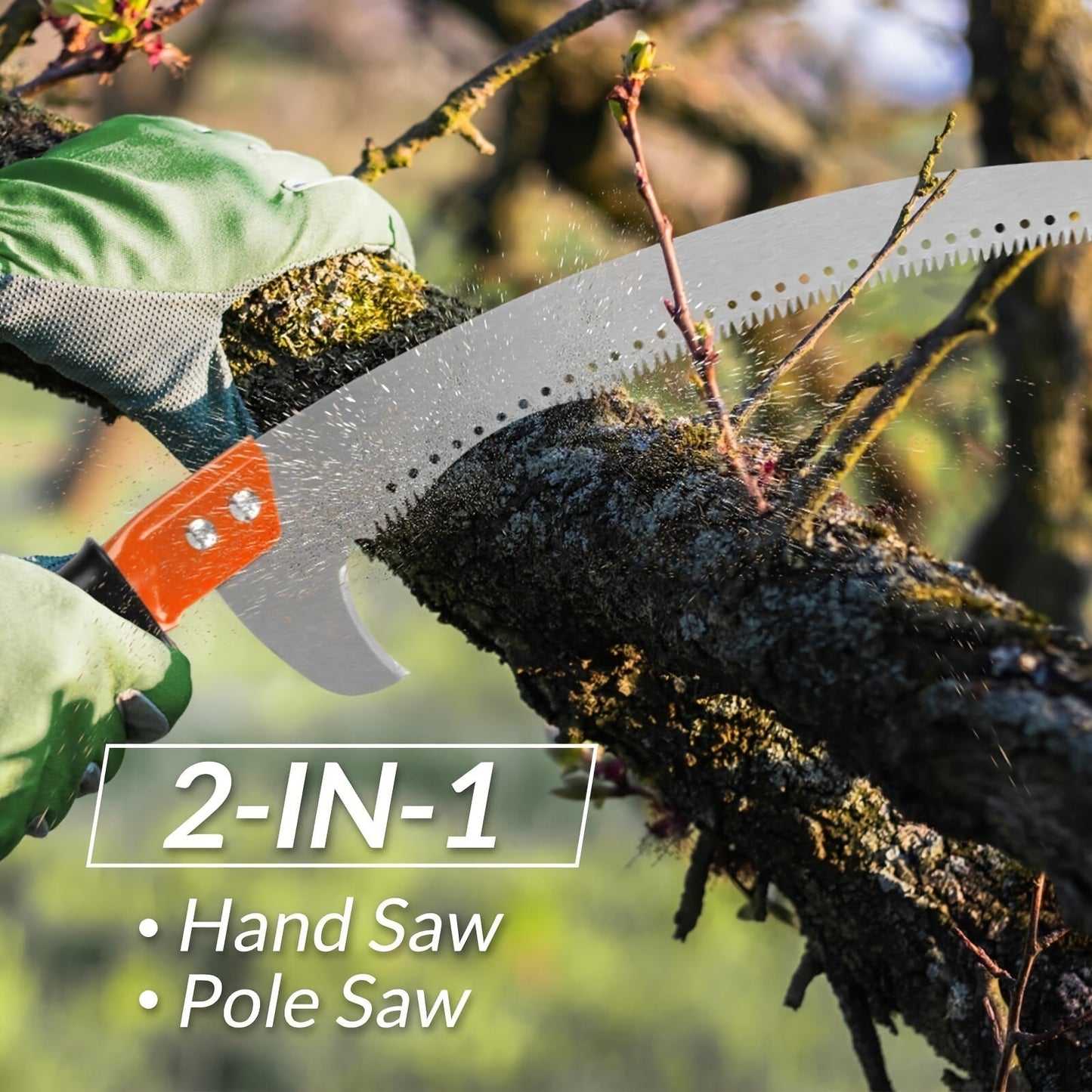 Pole Saw, Telescopic Pruning Saw Fruit Tree High Reach Garden Farm for Garden, Patio and Yard Use