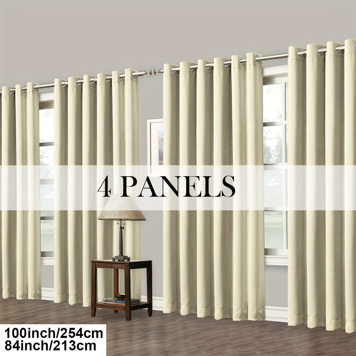 Grommet-Top Blackout Curtain Options in Nine Colors with Seven Width, Length or Panel-Count Labels