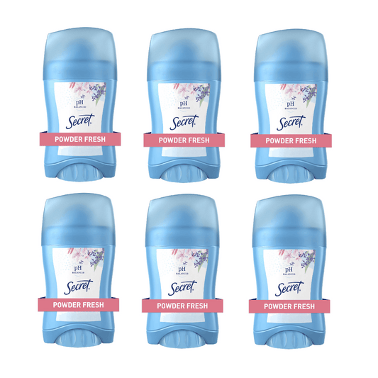 Secret Powder Fresh Antiperspirant Deodorant 1.7 oz, 6 Pack, 48H Odor & Sweat Protection, Invisible Solid