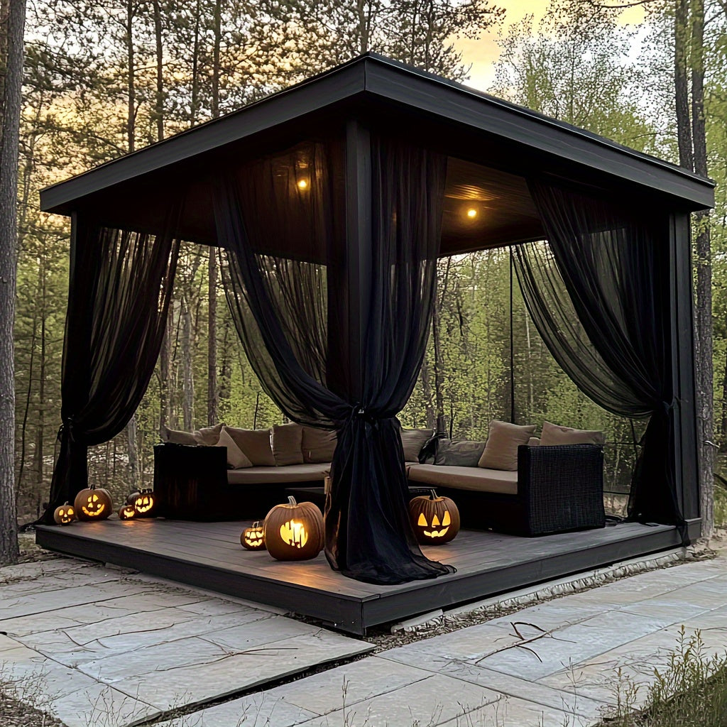 Outdoor Curtains | Sheer Mesh Rod Pocket Patio Gazebo Porch Wedding