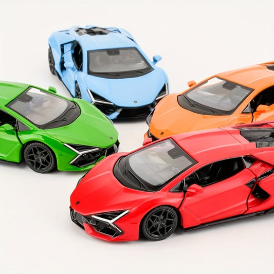 Lamborghini Diecast Car Model 1:36 Scale Alloy Pullback with Openable Doors, Aerodynamic Supercar Replica