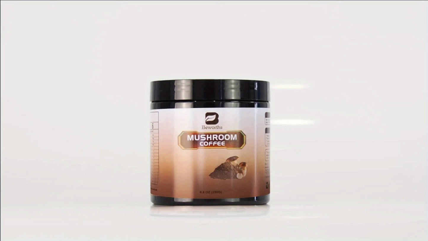 Mushroom Coffee Powder 500g with Reishi Cordyceps Lion's Mane Chaga & Turkey Tail for Bath Time, Home Spa and Personal Care