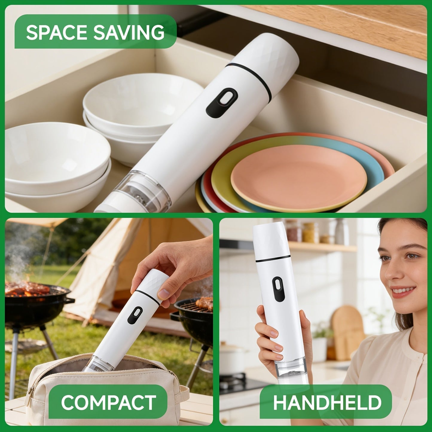 Vacuum Sealing Machine with Reusable Vacuum Bags, Compact Handheld Food Sealer, Portable Meal Storage Device