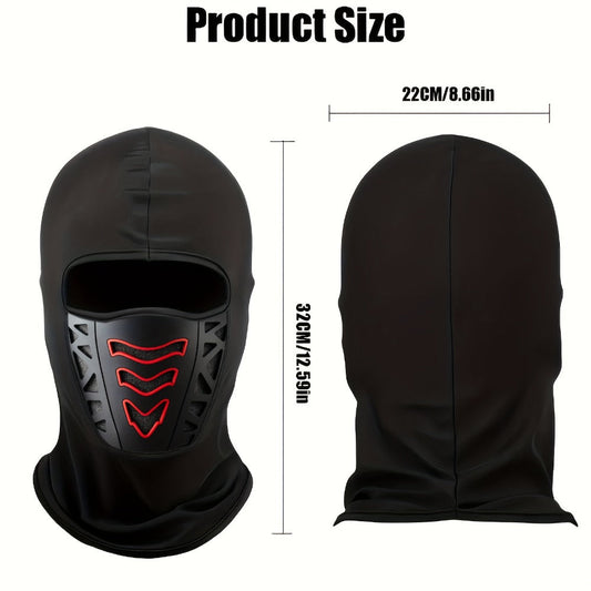 Motorcycle Full Face Mask Winter Thermal – Windproof Anti-Dust Neck Cover, Breathable Air Vents, Cold Weather Balaclava for Men, Snug Fit