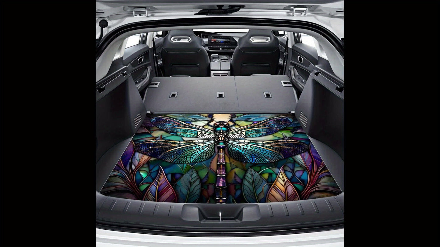 Car Cargo Mat Pink Peony Floral – Anti-Slip Washable Rear Trunk Pad, Wear-Resistant Pet Mat & Boot Liner for Car Interior