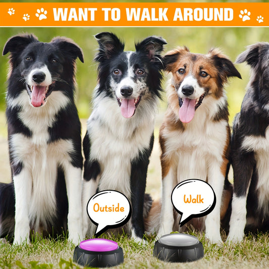 Dog Communication Buttons 12 Pack Recordable Talking Button Set 30 Second Voice Recording Pet Training Speaking Buttons 12 Colors Gift