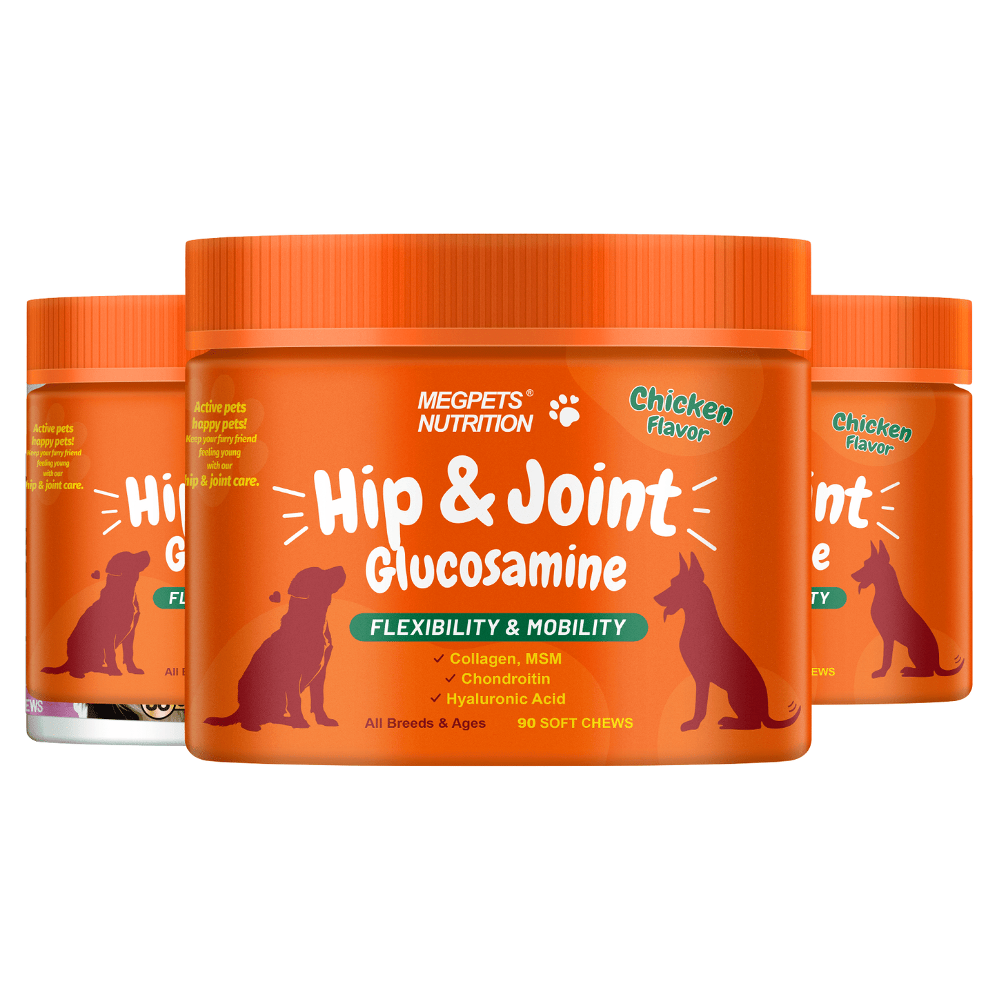 Dog Joint Supplement Chews – Glucosamine, Chondroitin & Alaskan Salmon Oil for Dogs & Cats, Mobility & Cartilage Support