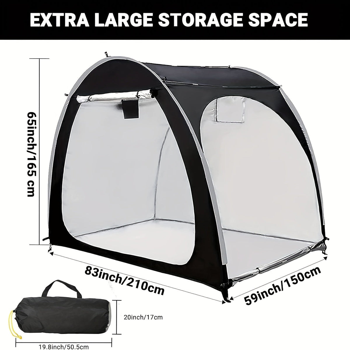 Storage Tent Outdoor Portable Carport for Garden, Patio and Yard Use, with the Listed Configuration