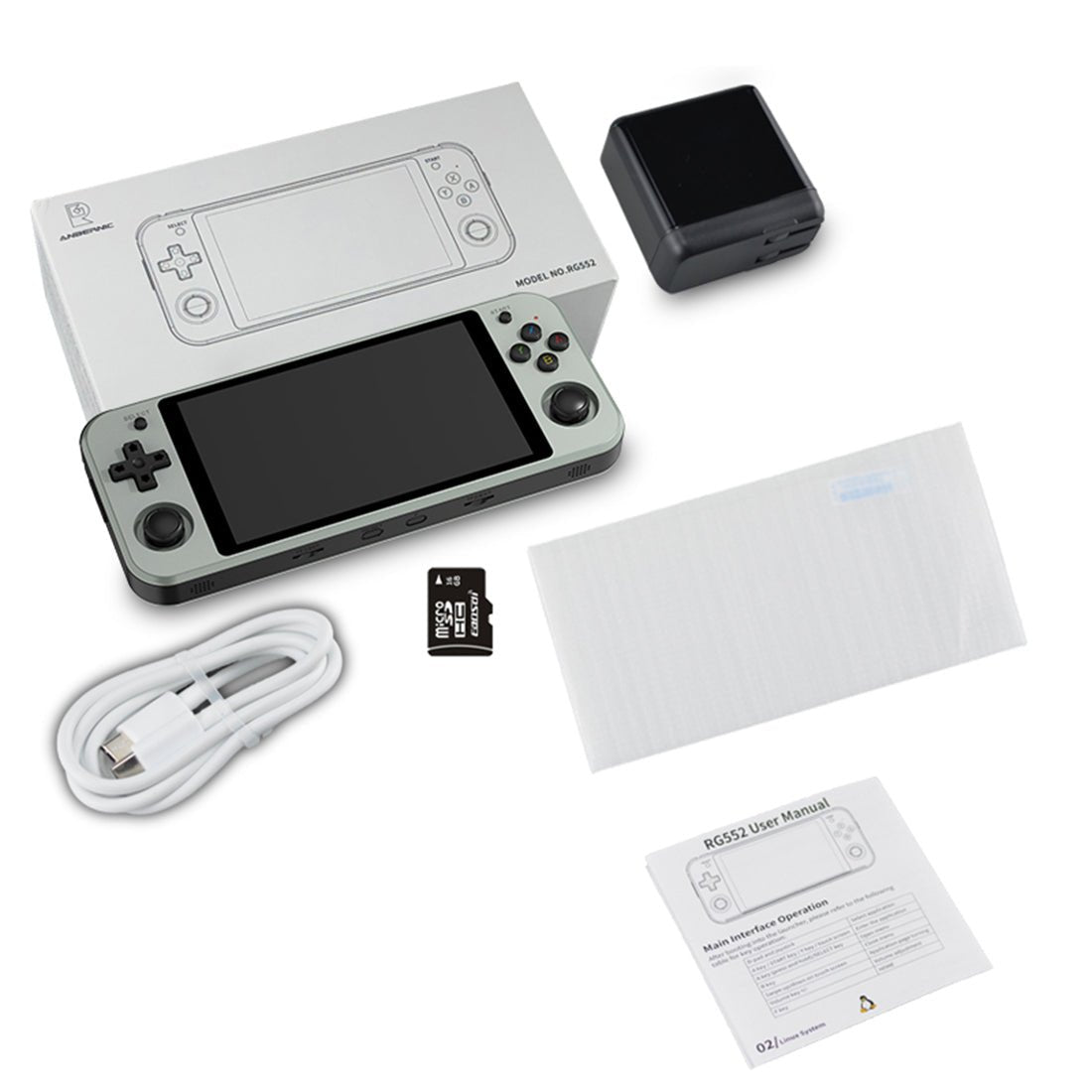 Handheld Game Console Anbernic RG552 with 5.36-inch IPS OCA Full-Lamination, 64GB, 128GB or 256GB Options, 3200mAh Battery, Android 7