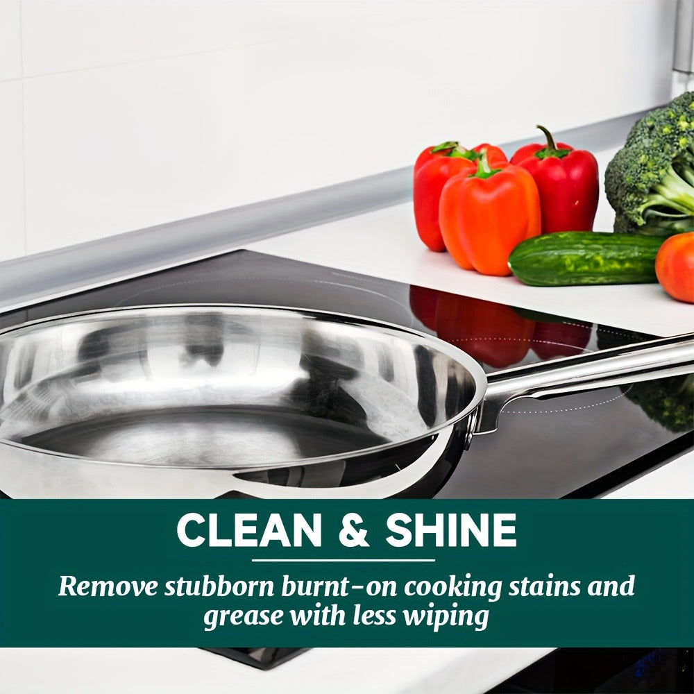 Glass Cooktop Cleaner and Polish – Powerful Stain Remover, Removes Oil Film, Water Spots & Burnt-On Residue
