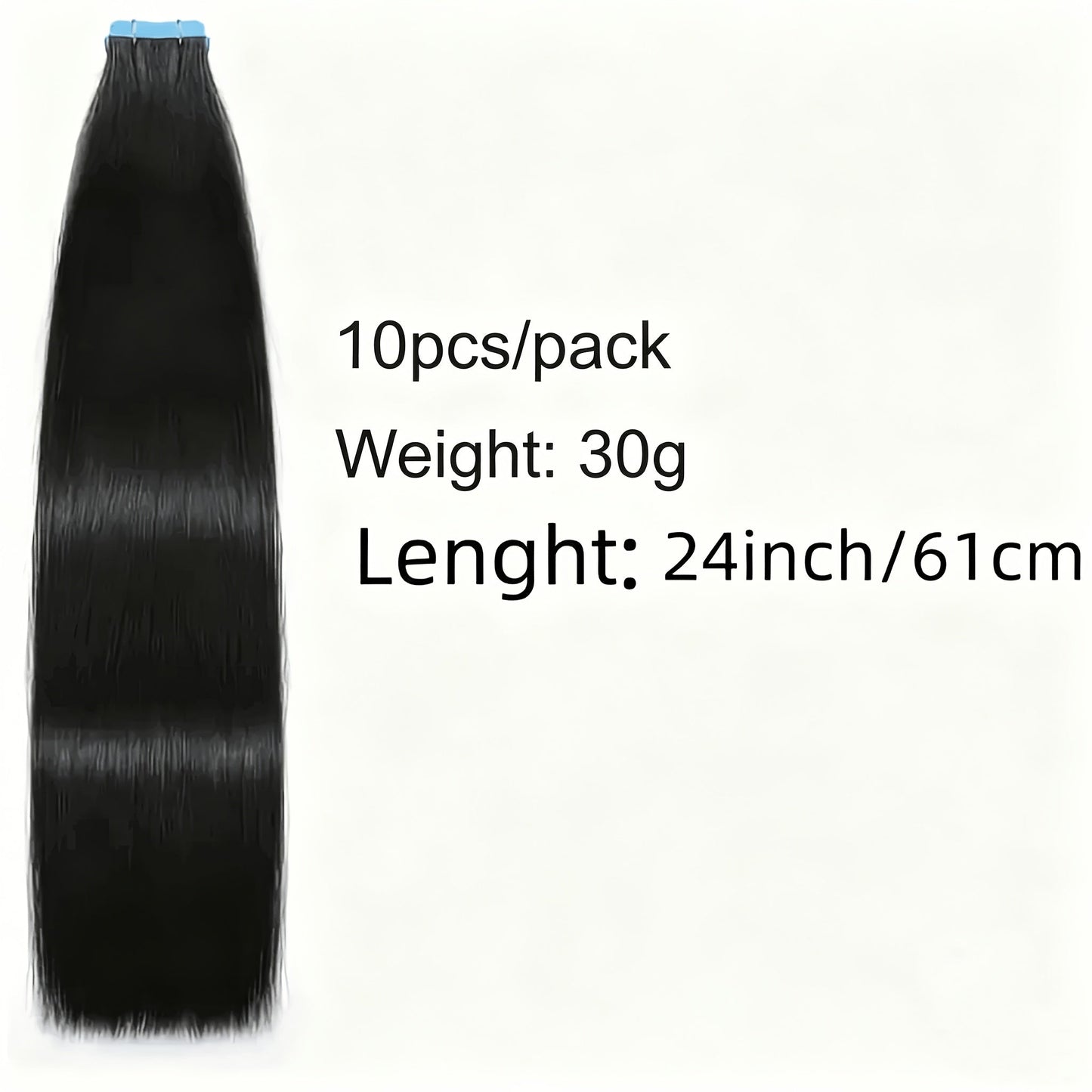 Tape In Hair Extensions Human Hair Straight Natural Black 1B Seamless Skin Weft 10pcs 30g 16 20 22 24 Inch Invisible Blend for Volume